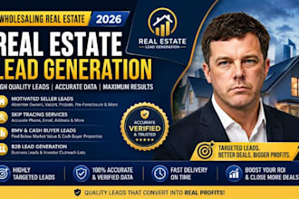 provide professional real estate lead generation, wholesaling leads, bulk skip