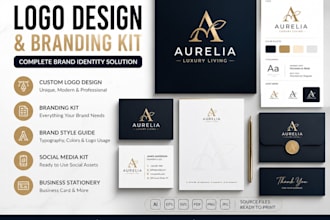 design modern minimalist logo design branding kit brand identity and style guide