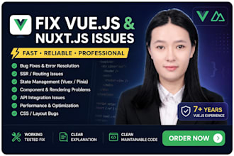 fix your vue or nuxt bugs and errors fast