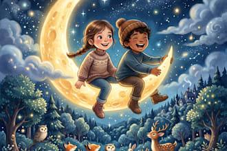 create children story book illustrations and kids book artwork