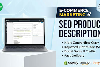 write SEO product descriptions for e commerce marketing