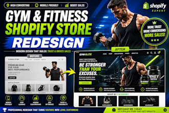 redesign your gym and fitness shopify store for more sales