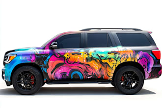 design car wrap, car livery, car decal, car sticker
