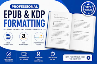 format epub, fix epub mobi files for amazon kdp and ingramspark formatting