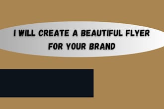 create a beautiful flyer for your brand