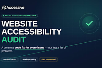 do a professional wcag 22 and ada accessibility audit of your website