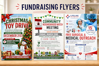design toy, medical, health, hunger, water, plant, orphan, youth charity flyer