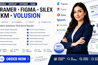 build framer figma silex ekm volusion portfolio technical SEO printify products