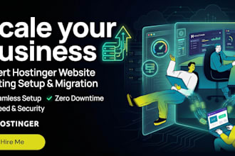 design redesign or setup your hostinger website