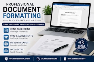 format and type professional and legal documents in ms word
