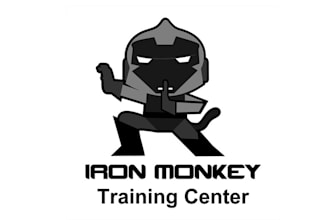 make fun martial arts logo for iron monkey training center