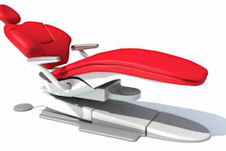 design 3d hospital chair model, 3d medical equipment and clinic rendering