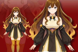 create professional vrchat avatar vtuber models and 3d character