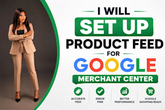 set up product feed for google merchant center