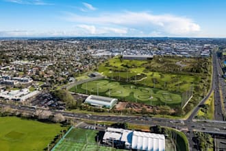do aerial photomontage for golf course,3d golf club design, sport complex render