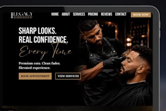 do barbershop website, lawyer website, beauty website, cleaning booking website