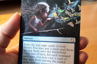 do custom handmade art altering designs for trading card games