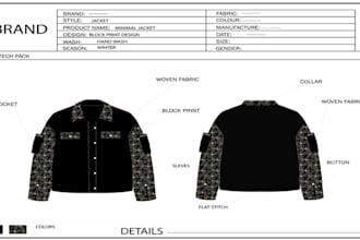 do sewing patterns and tech packs for hoodies, womenswear, kids, shoes, bagpacks