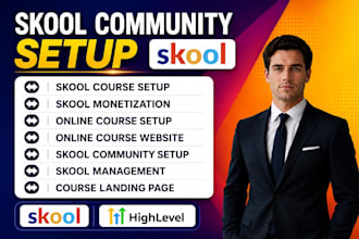 setup skool community setup skool course creation upload skool community