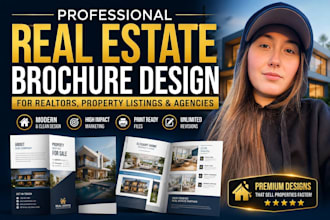 professional real estate brochure design for realtors property listings agencies
