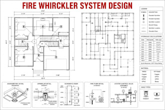 do fire sprinkler, plumbing layout drawings and calculations in tx al oh ml nv