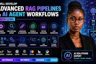 develop advanced rag pipelines and ai agent workflows with llms