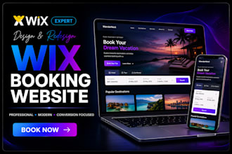 design wix booking website, wix appointment website and wix website redesign