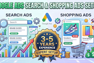 set up and optimize google search and shopping ads for your business