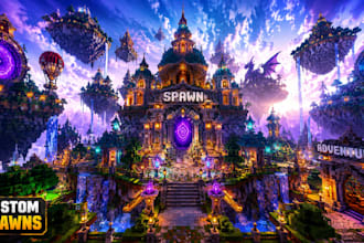 build a professional custom minecraft build spawn map city