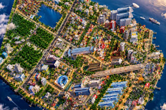 build a professional custom minecraft build spawn map city