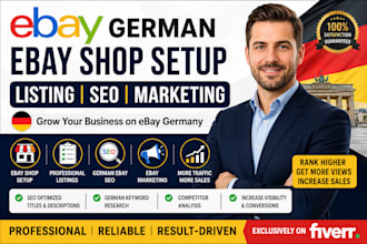 do german ebay shop setup, ebay listing, german ebay seo, german ebay marketing