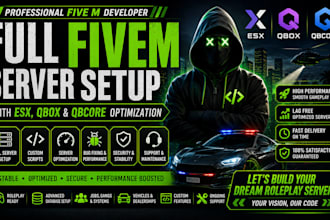 do full fivem server setup with esx qbcore optimization