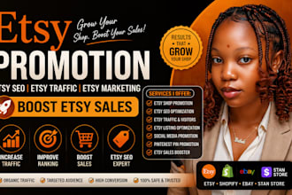 do etsy promotion, etsy traffic, etsy SEO, etsy marketing and boost etsy sales