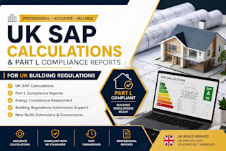 provide uk sap calculations and part l compliance reports