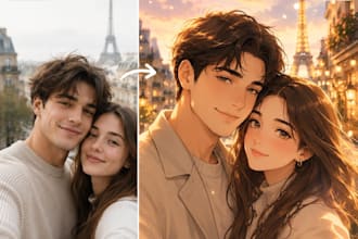 create a personalized love story portrait from your photo