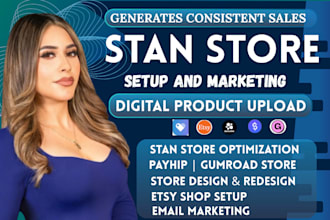 setup stan store digital product, etsy shop, tiktok shop, stan store marketing