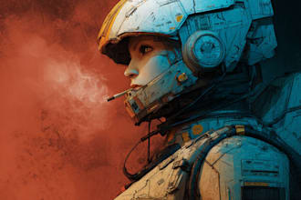 draw cartoonish sci fi character designs
