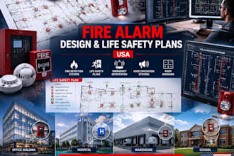 design fire alarm systems, life safety plans and permit ready fire alarm drawing