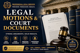 draft legal motions petitions court responses legal lawsuits cease and desists