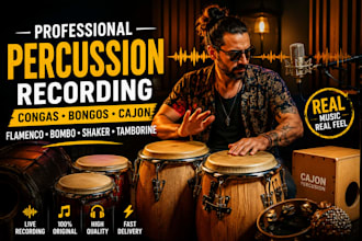 record congas bongos cajon peruano flamenco bombo shaker tambourine
