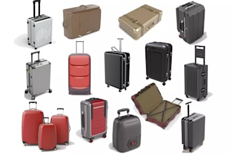 create 3d bag design, backpack, handbag, luggage bag and 3d bag animation
