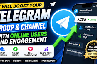 boost your telegram group and channel with online user count and engagement