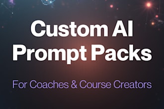 create ai prompt packs for coaches and course creators