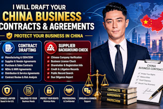 draft your china business contract and conduct supplier background checks