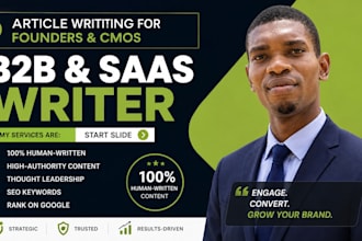 write b2b thought leadership articles and saas blog posts for your brand