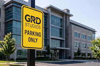 design road traffic, parking signs and asset tags