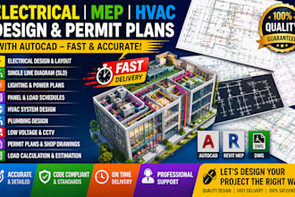 be your professional electrical, mep, hvac and permit plans with autocad expert