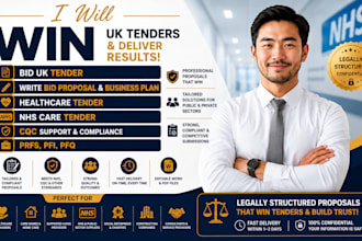 write healthcare tender, nhs tender response and cqc compliant proposals