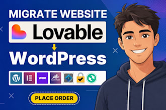 clone or migrate lovable to wordpress using elementor