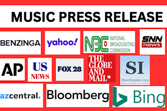 do UK USA music press release PR distribution music promotion public relations